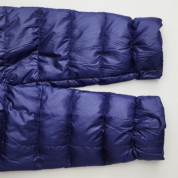 Zara Woman Down Puffer Jacket Electric Purple Roll Up Hood Size Large - Picture 7 of 16